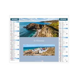 Calendrier personnalisé 6 feuillets Paysages de France 2 en 1 Calendrier personnalisé 6 feuillets Paysages de France 2 en 1