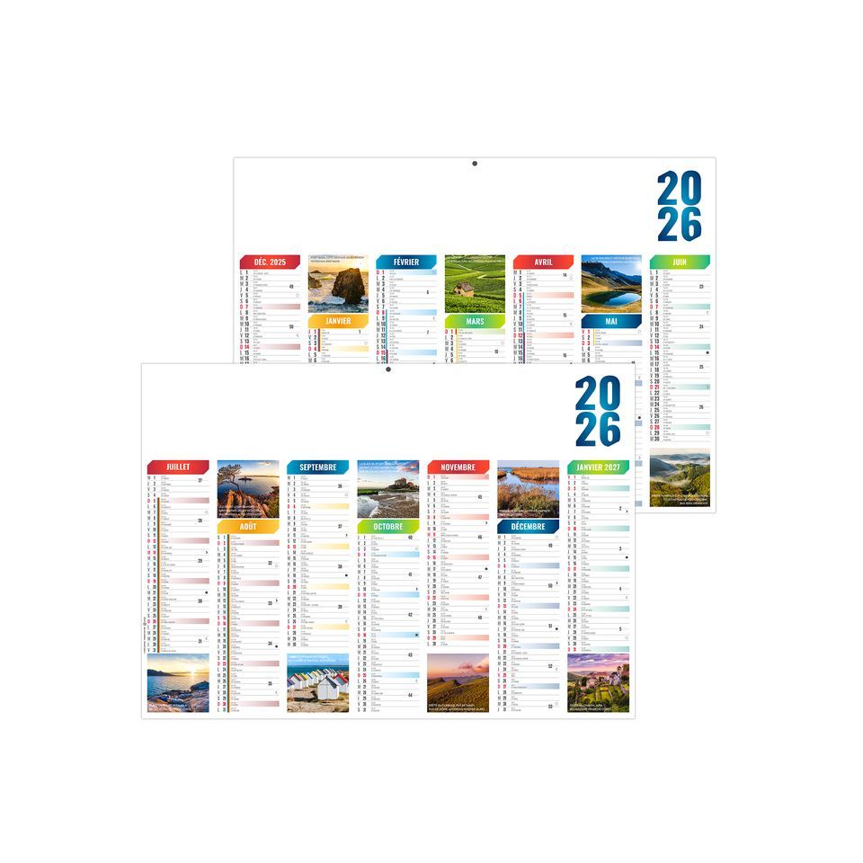 Calendriers bancaires personnalisables fabriqués en France Emilien Souple