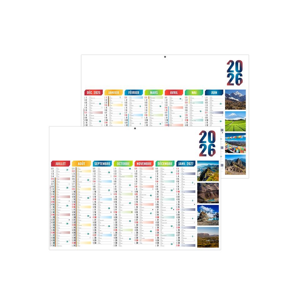 Calendriers bancaires personnalisables fabriqués en France Alexandre Souple