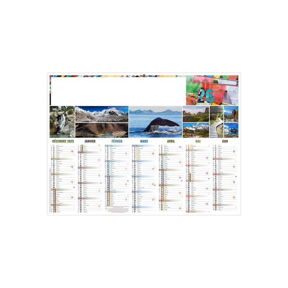 Calendriers publicitaires fabriqués en France bancaires Barnabé rigide