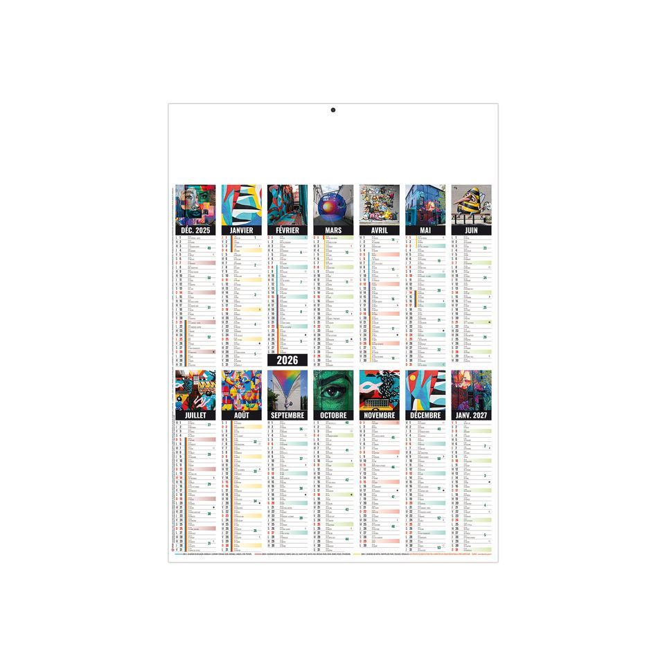 Calendriers bancaires personnalisables fabriqués en France Marianne Souples
