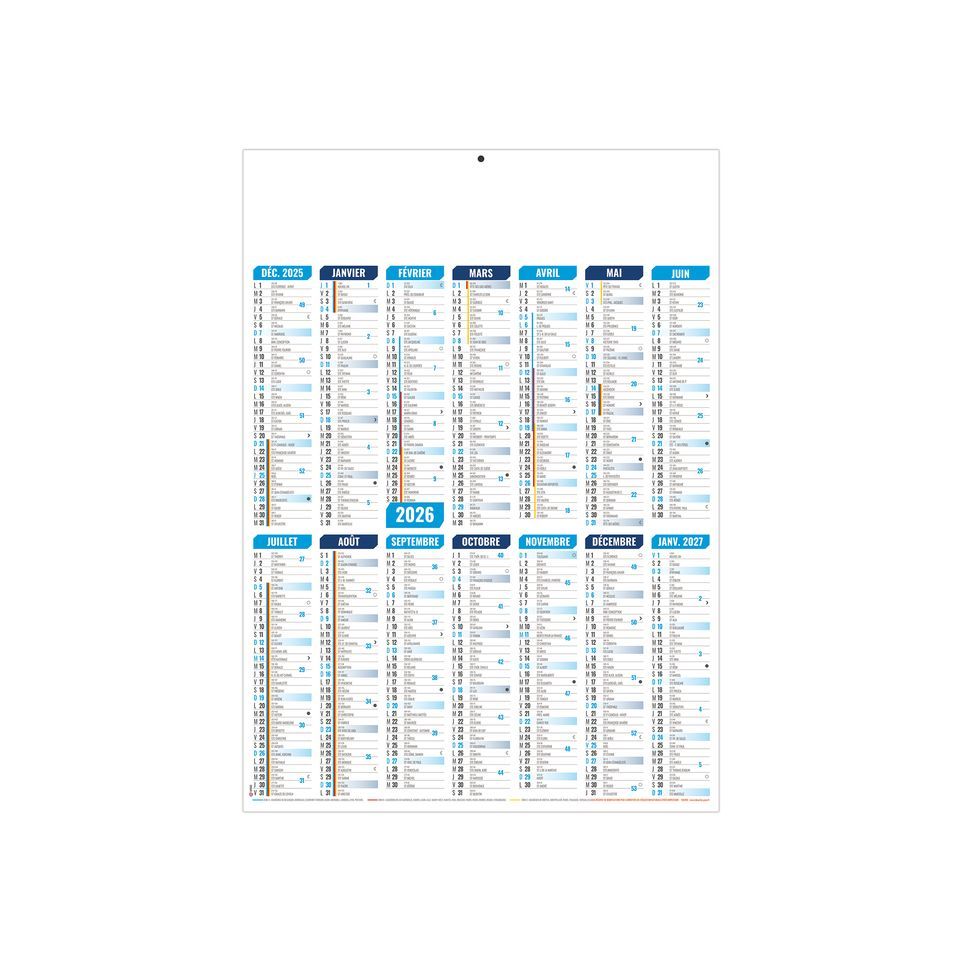 Calendriers bancaires personnalisables fabriqués en France Marianne Rigides