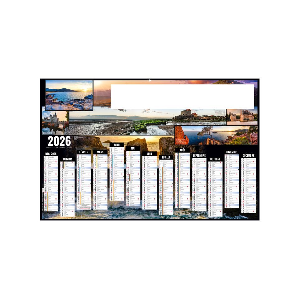 Calendrier publicitaire bancaire Tour de France Rigide