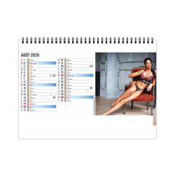 Calendrier personnalisé fabriqué en France de bureau Lingerie 13 feuillets Calendrier personnalisé fabriqué en France de bureau Lingerie 13 feuillets