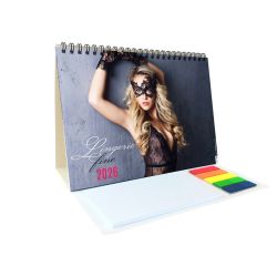 Calendrier personnalisé fabriqué en France de bureau Lingerie 13 feuillets Calendrier personnalisé fabriqué en France de bureau Lingerie 13 feuillets