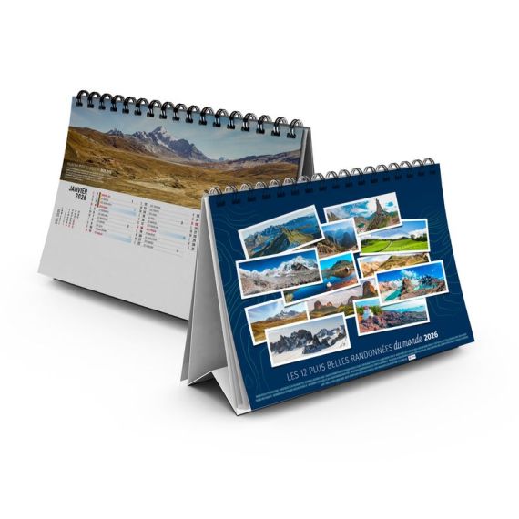 Calendrier personnalisable fabriqué en France de bureau Sentiers 13 feuillets Calendrier personnalisable fabriqué en France de bureau Sentiers 13 feuillets