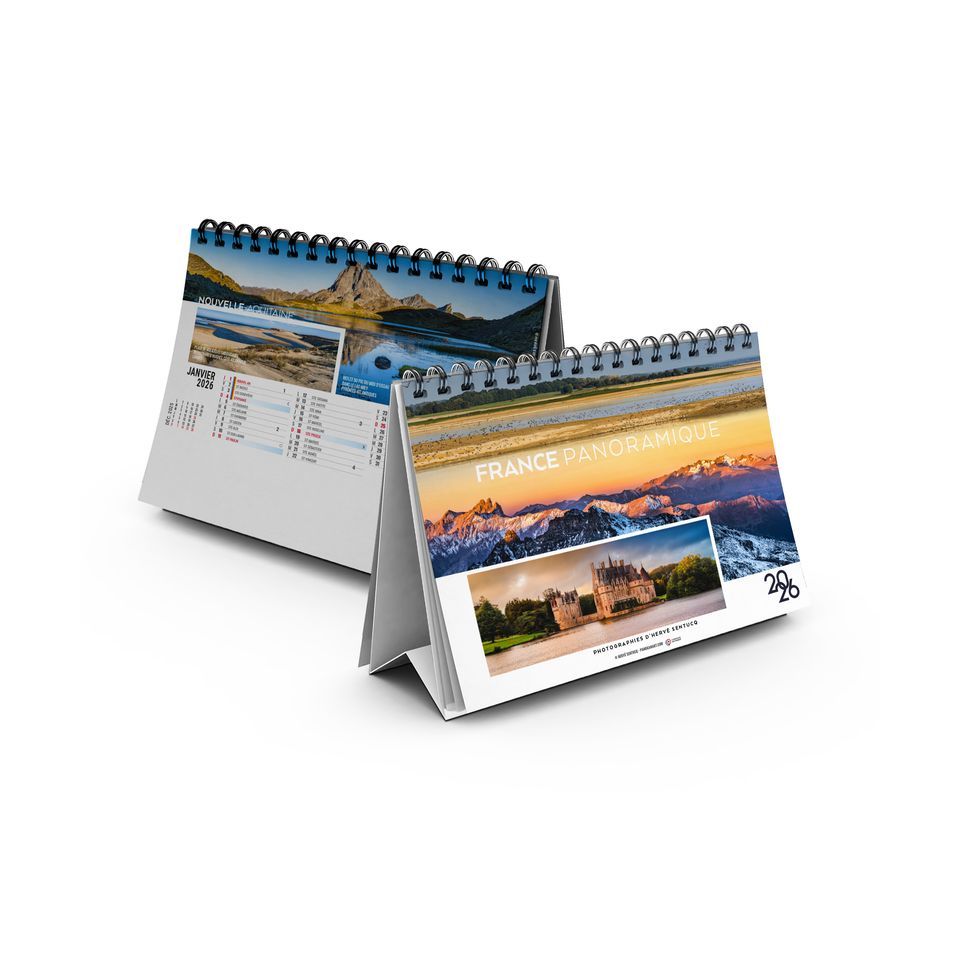 Calendrier publicitaire fabriqué en France de bureau Fance 13 feuillets