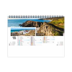 Calendrier publicitaire fabriqué en France de bureau Fance 13 feuillets Calendrier publicitaire fabriqué en France de bureau Fance 13 feuillets