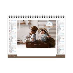 Calendrier publicitaire fabriqué en France de bureau Mômes 7 feuillets Calendrier publicitaire fabriqué en France de bureau Mômes 7 feuillets