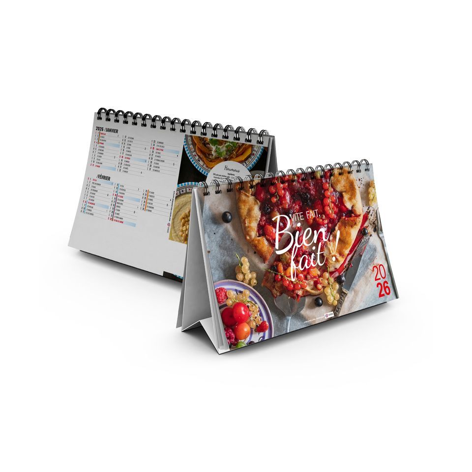 Calendrier personnalisable de bureau Petits plats