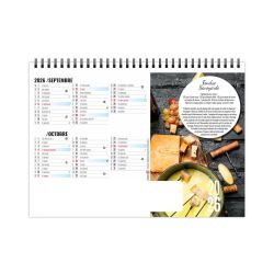 Calendrier personnalisable de bureau Petits plats Calendrier personnalisable de bureau Petits plats