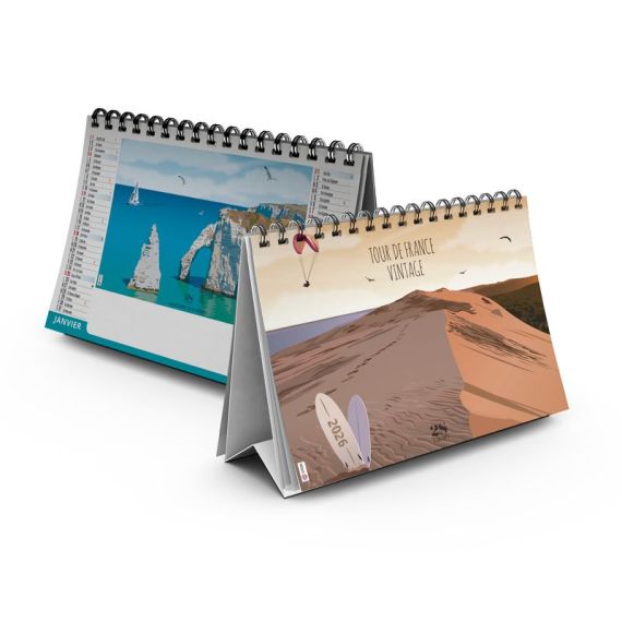 Calendrier personnalisable fabriqué en France de bureau Océans 7 feuillets Calendrier personnalisable fabriqué en France de bureau Océans 7 feuillets