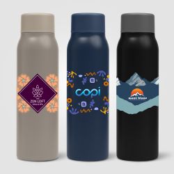 Bouteille personnalisée Breeze boissons gazeuses en Acier Inoxydable Recyclé 590 ml