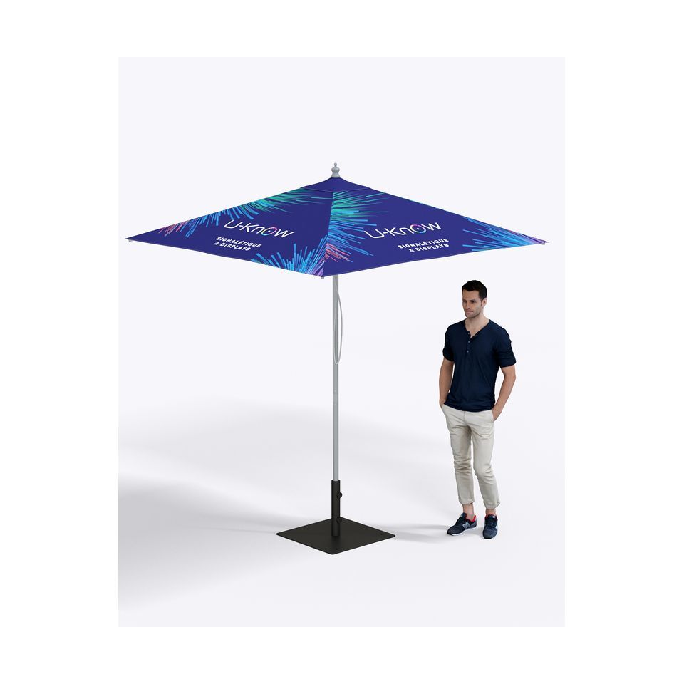 Parasol personnalisé aluminium Carré 2.5x2.5 m