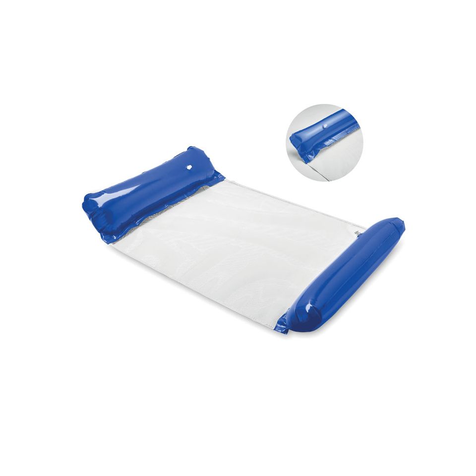 Hamac gonflable en PVC avec filet publicitaire
