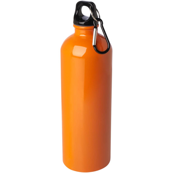 Bouteille publicitaire d'eau Oregon de 750 ml simple paroi en acier recyclé certifié RCS avec mousqueton Bouteille publicitaire d'eau Oregon de 750 ml simple paroi en acier recyclé certifié RCS avec mousqueton