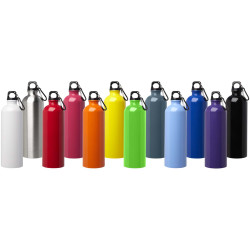 Bouteille publicitaire d'eau Oregon de 750 ml simple paroi en acier recyclé certifié RCS avec mousqueton Bouteille publicitaire d'eau Oregon de 750 ml simple paroi en acier recyclé certifié RCS avec mousqueton