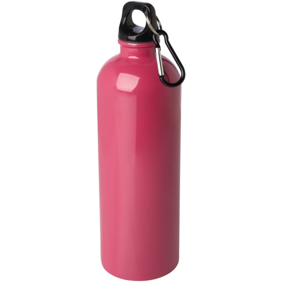 Bouteille publicitaire d'eau Oregon de 750 ml simple paroi en acier recyclé certifié RCS avec mousqueton Bouteille publicitaire d'eau Oregon de 750 ml simple paroi en acier recyclé certifié RCS avec mousqueton