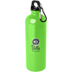 Bouteille publicitaire d'eau Oregon de 750 ml simple paroi en acier recyclé certifié RCS avec mousqueton Bouteille publicitaire d'eau Oregon de 750 ml simple paroi en acier recyclé certifié RCS avec mousqueton