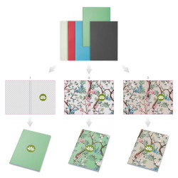 Cahier publicitaire Novella Austen recyclé A5 à couverture souple de 50 feuilles Cahier publicitaire Novella Austen recyclé A5 à couverture souple de 50 feuilles