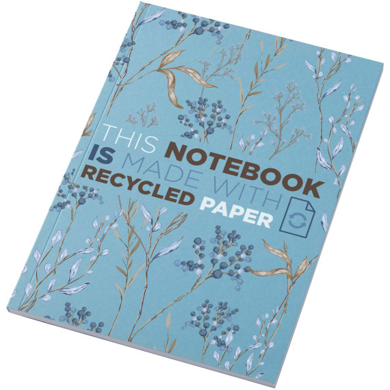 Cahier publicitaire Novella Austen recyclé A5 à couverture souple de 50 feuilles Cahier publicitaire Novella Austen recyclé A5 à couverture souple de 50 feuilles