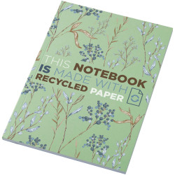 Cahier publicitaire Novella Austen recyclé A5 à couverture souple de 50 feuilles Cahier publicitaire Novella Austen recyclé A5 à couverture souple de 50 feuilles