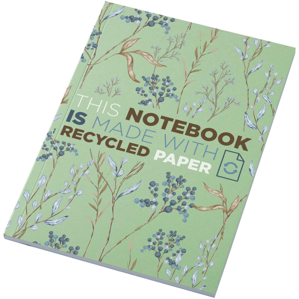Cahier publicitaire Novella Austen recyclé A5 à couverture souple de 50 feuilles