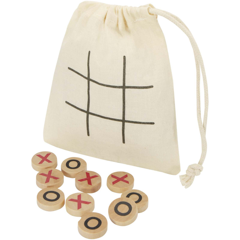 Jeu publicitaire de morpion Whorl en bois