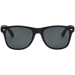 Lunettes publicitaires de soleil Arlo en bambou avec revêtement noir Lunettes publicitaires de soleil Arlo en bambou avec revêtement noir
