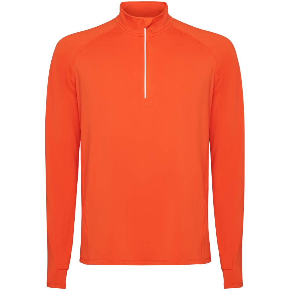 Sweatshirt publicitaire Estambul à manches longues et col demi-zip pour homme