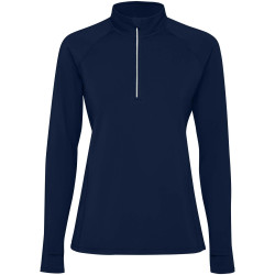 Sweatshirt publicitaire Estambul à manches longues et demi-zip pour femme