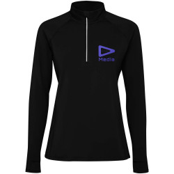 Sweatshirt publicitaire Estambul à manches longues et demi-zip pour femme Sweatshirt publicitaire Estambul à manches longues et demi-zip pour femme