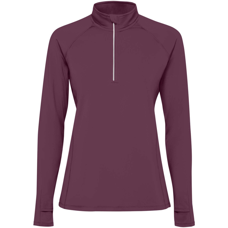 Sweatshirt publicitaire Estambul à manches longues et demi-zip pour femme
