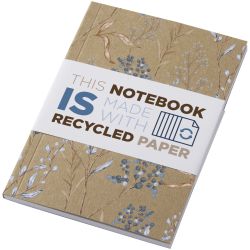 Carnet publicitaire A6 à couverture souple recyclée en kraft Novella Austen avec 50 feuilles Carnet publicitaire A6 à couverture souple recyclée en kraft Novella Austen avec 50 feuilles