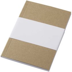 Carnet publicitaire A6 à couverture souple recyclée en kraft Novella Austen avec 50 feuilles Carnet publicitaire A6 à couverture souple recyclée en kraft Novella Austen avec 50 feuilles