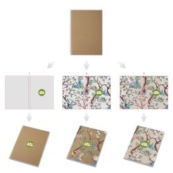 Carnet publicitaire A5 à couverture souple recyclée en kraft Novella Austen avec 50 feuilles Carnet publicitaire A5 à couverture souple recyclée en kraft Novella Austen avec 50 feuilles