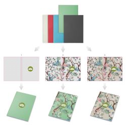 Cahier publicitaire Novella Austen A6 recyclé à couverture souple de 50 feuilles Cahier publicitaire Novella Austen A6 recyclé à couverture souple de 50 feuilles