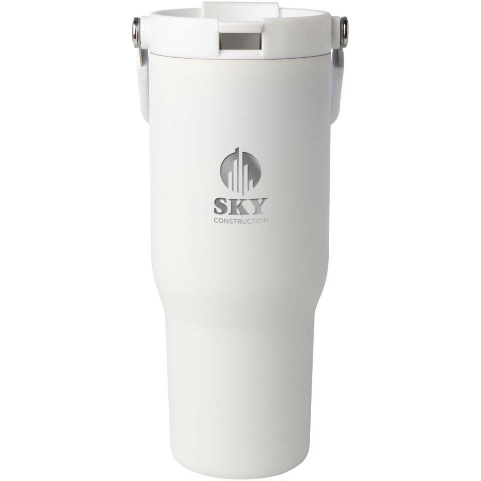 Gobelet publicitaire avec isolation sous vide Bronx en cuivre et acier inoxydable recyclé certifié RCS Bronx de 900 ml a