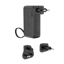 Chargeur publicitaire hybride GaN 65W en PC RCS Urban Vitamin Eureka Chargeur publicitaire hybride GaN 65W en PC RCS Urban Vitamin Eureka