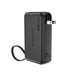 Chargeur publicitaire hybride GaN 65W en PC RCS Urban Vitamin Eureka Chargeur publicitaire hybride GaN 65W en PC RCS Urban Vitamin Eureka
