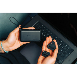 Chargeur publicitaire hybride GaN 65W en PC RCS Urban Vitamin Eureka Chargeur publicitaire hybride GaN 65W en PC RCS Urban Vitamin Eureka