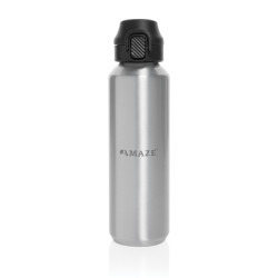 Bouteille publicitaire de sport 600ML en acier recyclé RCS Via Bouteille publicitaire de sport 600ML en acier recyclé RCS Via