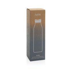 Bouteille publicitaire d'eau 600ml en acier recyclé RCS Avira Alok Bouteille publicitaire d'eau 600ml en acier recyclé RCS Avira Alok