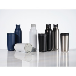 Mug publicitaire 400ml en acier recyclé RCS Avira Alix Mug publicitaire 400ml en acier recyclé RCS Avira Alix
