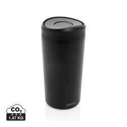Mug publicitaire 400ml en acier recyclé RCS Avira Alix Mug publicitaire 400ml en acier recyclé RCS Avira Alix