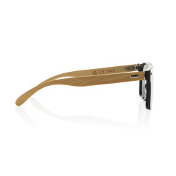 Lunettes publicitaires de soleil en plastique recyclé RCS et bambou Prism Lunettes publicitaires de soleil en plastique recyclé RCS et bambou Prism