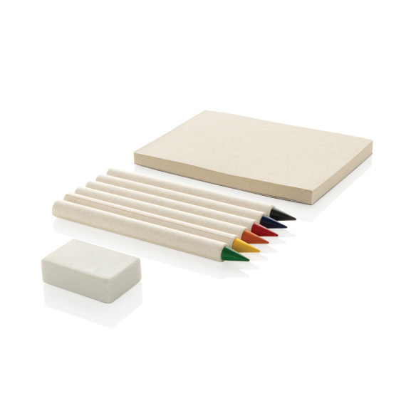 Set publicitaire de 6 crayons de couleur avec carnet GRS Infinity Micki Set publicitaire de 6 crayons de couleur avec carnet GRS Infinity Micki