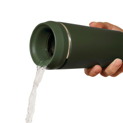 Mug publicitaire 354 ml avec couvercle 360 en acier recyclé Topl Mug publicitaire 354 ml avec couvercle 360 en acier recyclé Topl