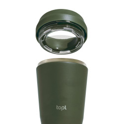 Mug publicitaire 354 ml avec couvercle 360 en acier recyclé Topl Mug publicitaire 354 ml avec couvercle 360 en acier recyclé Topl