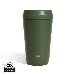 Mug publicitaire 354 ml avec couvercle 360 en acier recyclé Topl Mug publicitaire 354 ml avec couvercle 360 en acier recyclé Topl